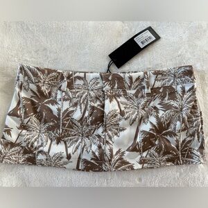 Lioness Rhode Mini Skirt in Chocolate Palm NWT XXS